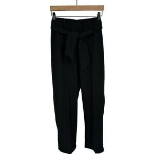 NWT ELOQUII Eva Tie-Waist Trousers‎ Size 16 Black Elastic Waist